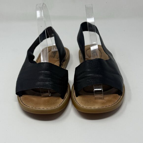 Born Inlet Sandals Womens 8 M Black Leather Open Toe Comfort Slingback Boho - Picture 6 of 16